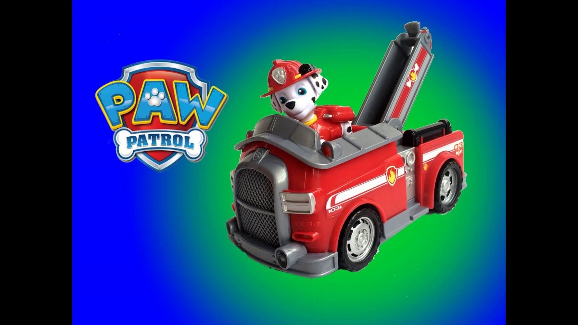 Nickelodeon Paw Patrol Marshall Fire Fightig Truck Unboxing Demo Review