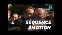 Au Salon de l'agriculture, un retraité fond en larmes dans les bras de Macron