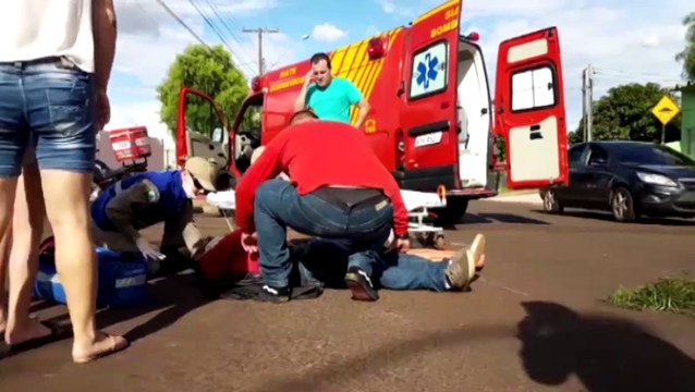 Colisão entre carro e moto deixa motociclista ferido no Bairro Universitário