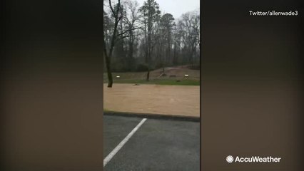 Flash flooding turns this park into a river