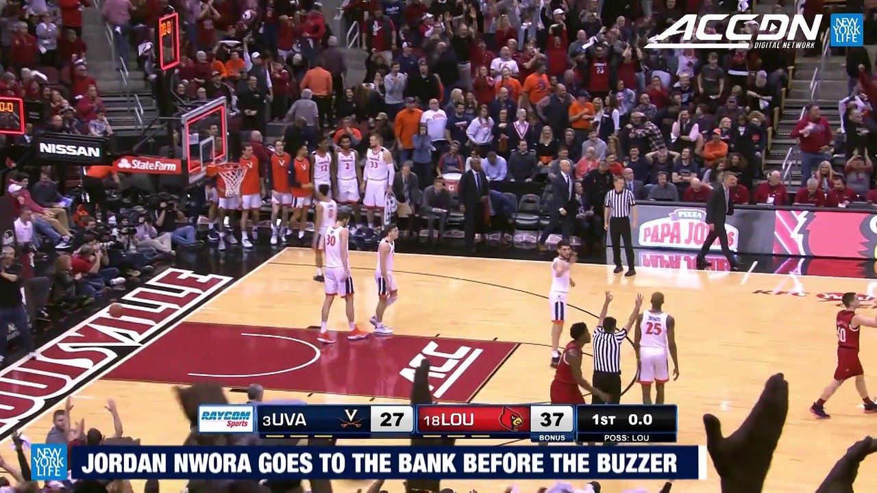Louisville's Jordan Nwora Beats The Buzzer With Bank Shot 3-Pointer