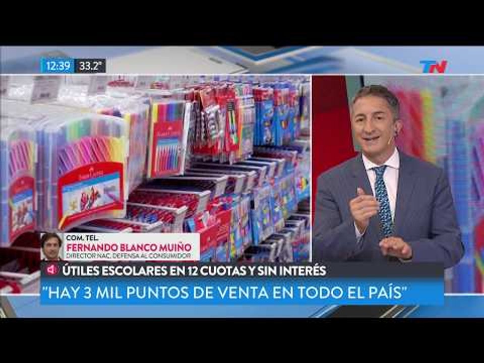Útiles escolares en 12 cuotas y sin interés