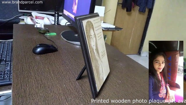 Wooden Engraved photo print Plaque