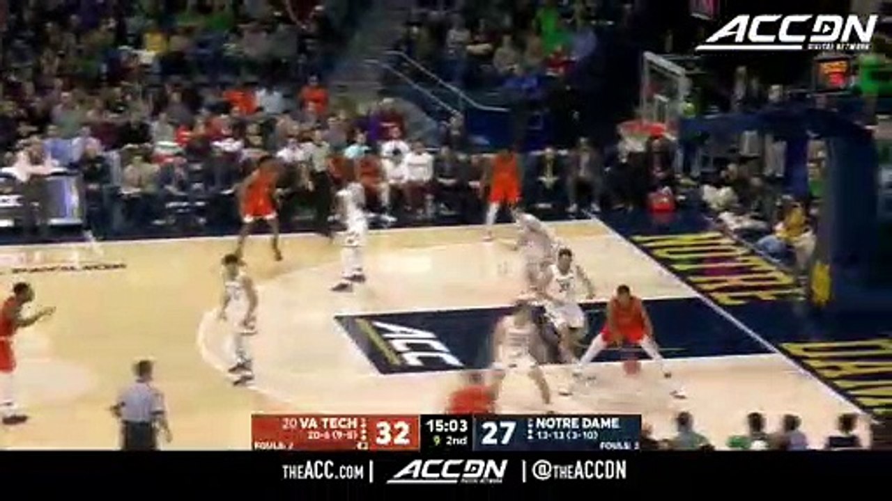 Virginia Tech vs. Notre Dame Basketball Highlights (2018-19)