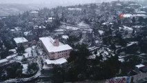 İstanbul'un kartpostallık kar manzarası havadan görüntülendi