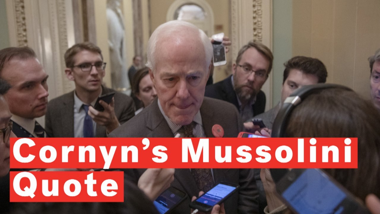 Sen. John Cornyn Tweets Mussolini Quote And It Goes Awfully Wrong