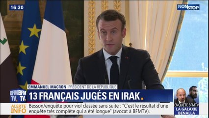 Télécharger la video: Jihadistes français transférés en Irak: Macron refuse de confirmer leur identité