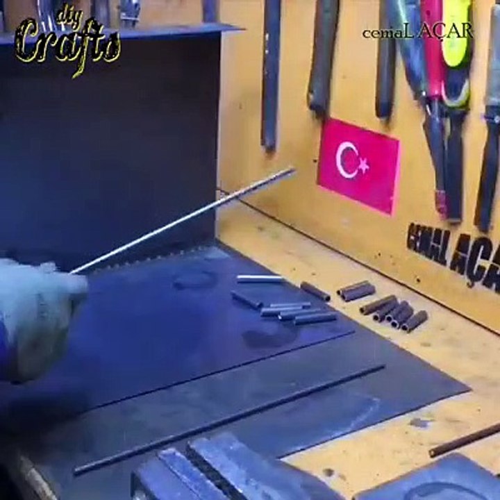 Making homemade folding camp stove