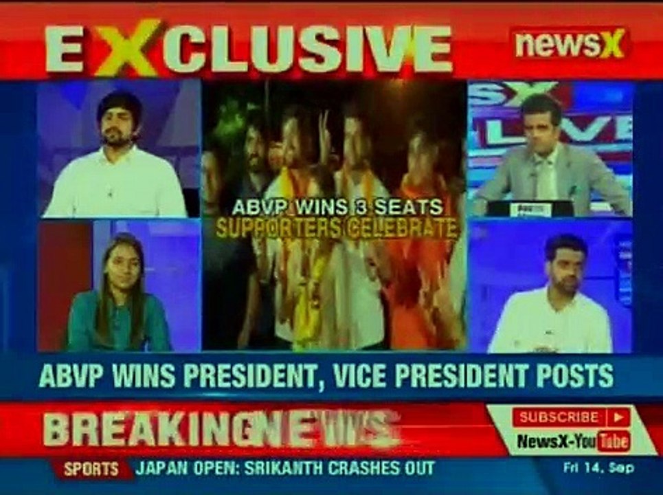 DUSU Election Drama: ABVP wins 3 crucial posts; winners on NewsX