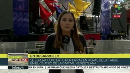 Celebran venezolanos concierto por la paz y no agresión a su país
