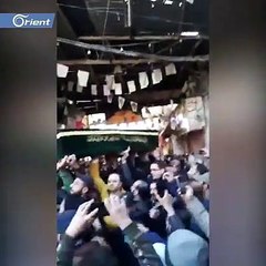 تشييع جثمان الأطفال السبعة الذين قضو في دمشق إثر حريق نشب في منزلهم