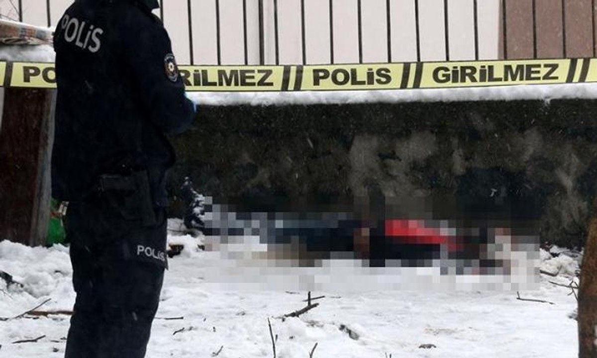 Tüyler ürperten olay!  Karlar üzerinde ölü bulundu