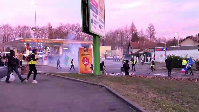 Fin de la manifestation des gilets jaunes à Belfort le 23 février 2019