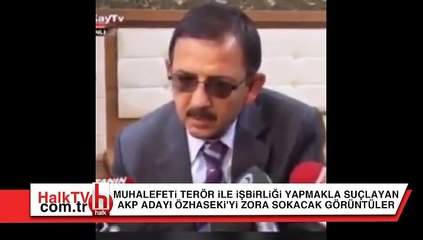 Muhalefeti terörle işbirliği yapmakla suçlayan Özhaseki'yi zora düşürecek görüntü