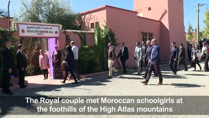 Harry and Meghan meet Moroccan girls on last trip before birth