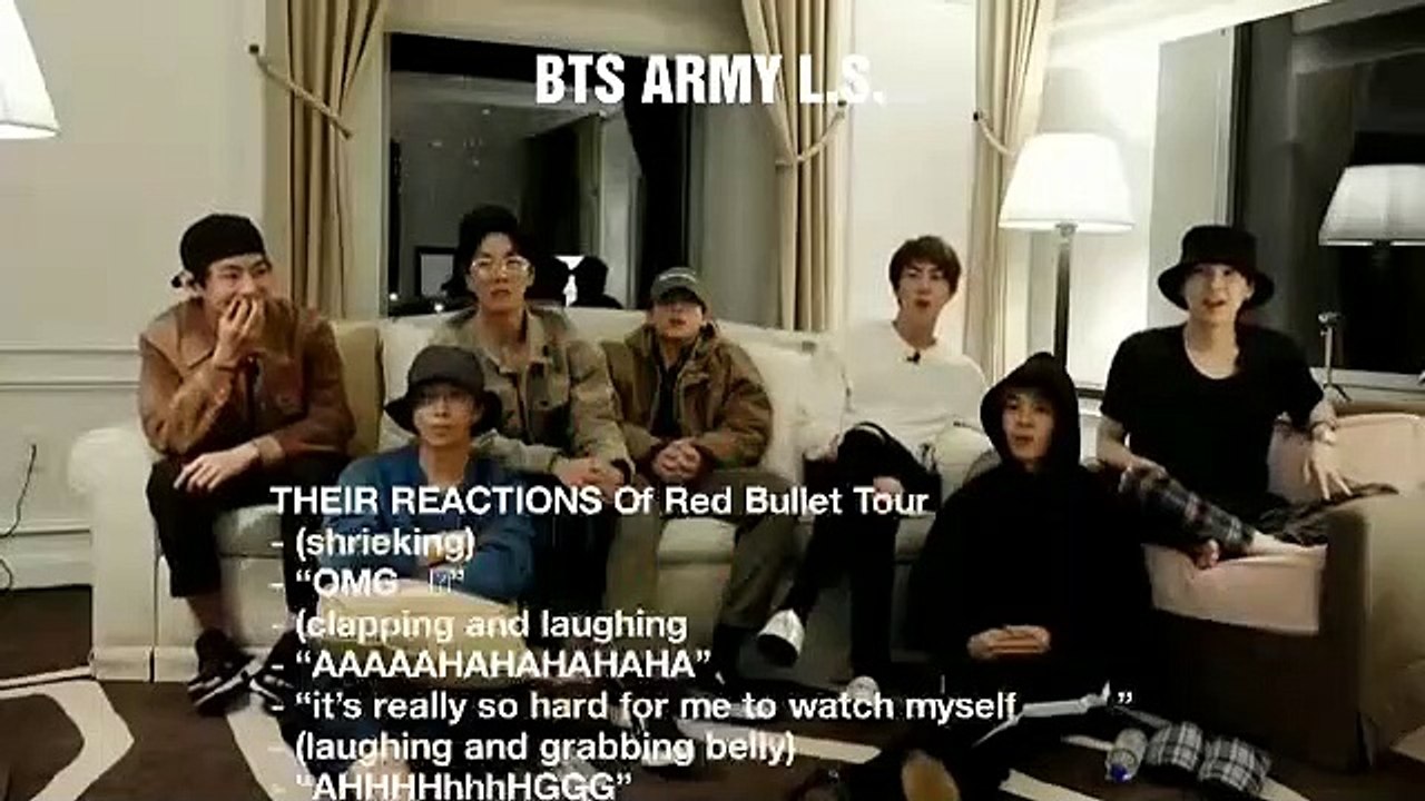 (ENG SUB)BTS REACTION ON RED BULLET TOUR 2019 TRESER