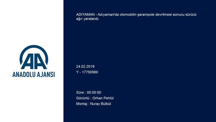 Otomobil şarampole devrildi - ADIYAMAN