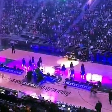 Ja Rule actually did get a fan response, during Bucks game, and performed Livin' It Up after asking fans twice Are we ready?