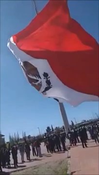 Un militaire emporté par un drapeau géant fait une terrible chute