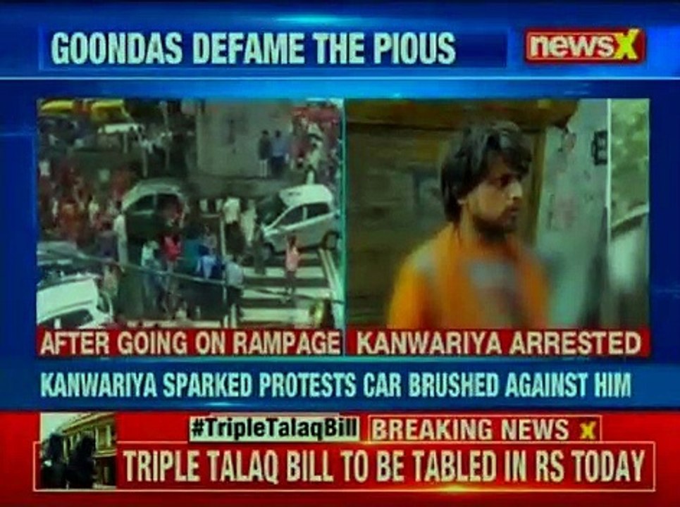Kanwariya sparked protests car brushed against him; Delhi police finally acts