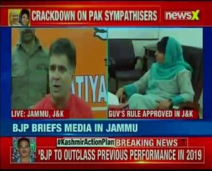 BJP briefs media in Jammu after governor's rule imposed