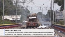 50 tons of aid enters Venezuela despite blockade, opposition says