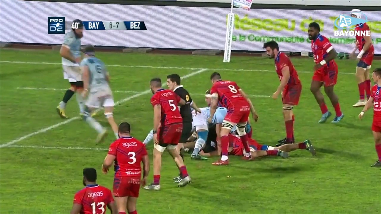 Résumé de la rencontre BAYONNE / BÉZIERS