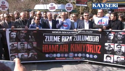 (25 Şubat 2019) MEMUR SEN İL TEMSİLCİSİ KALKAN, İDAMLARINI DURDURMAK İÇİN İNSANLIK AYAĞA KALKMALIDIR