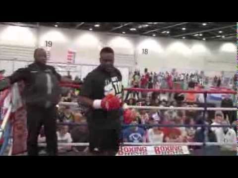 DERECK CHISORA OPEN WORKOUT AT SENI SHOW 2012 / iFILM LONDON