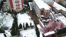 İstanbul Başakşehir'de Okulun İstinat Duvarı Çöktü