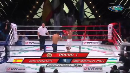 SHER MAMAZUL UNOV  vs  VICTOR MONFORT , 4 ROUNDS TNA TITLE