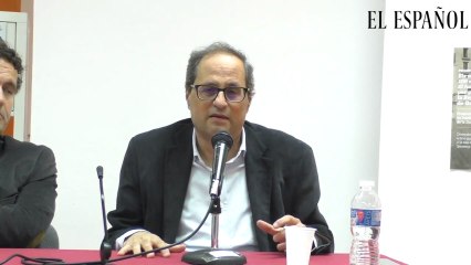 Las declaraciones de Quim Torra en la presentación de su libro 'Els últims 100 metres'.