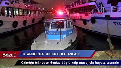Denize düşen adam kalp masajı ile hayata döndürüldü