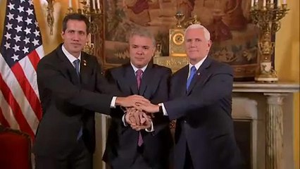 Bogotá: Trump támogató üzenetét vitte Guadiónak az amerikai alelnök