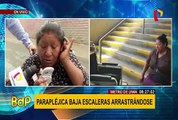 Metro de Lima: mujer con discapacidad tuvo que arrastrarse por escaleras durante una semana