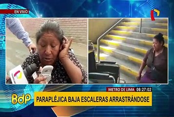 Metro de Lima: mujer con discapacidad tuvo que arrastrarse por escaleras durante una semana