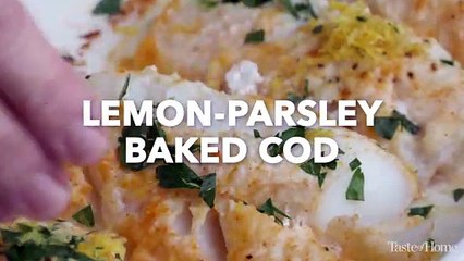 Lemon Parsley Baked Cod