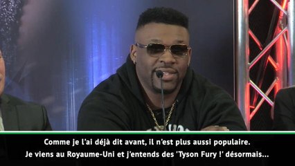 Poids lourds - Miller : "Joshua n'est même pas plus populaire que Fury ici..."