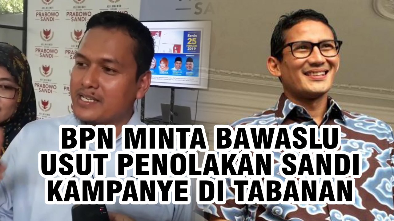 BPN Minta Bawaslu Usut Pelarangan Sandi Kampanye di Tabanan