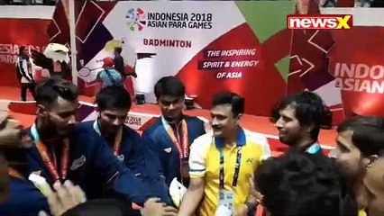 Team India (Badminton) cheering up post bronze medal exploits