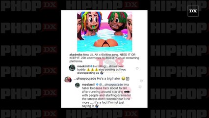 Meek Mill Puts Tekashi 6ix9ine's Girlfriend In Her Place For Calling Him A Big Hater