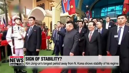 Kim Jong-un's longest period away from N. Korea shows stability of his regime