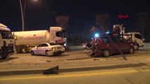 Ankara - Patlayan Lastiği Değiştiren Sürücü Kamyon Çarpması Sonucu Yaralandı