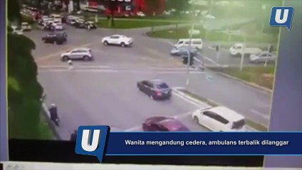 Ambulans bawa wanita mengandung dirempuh SUV, mangsa dilaporkan kritikal