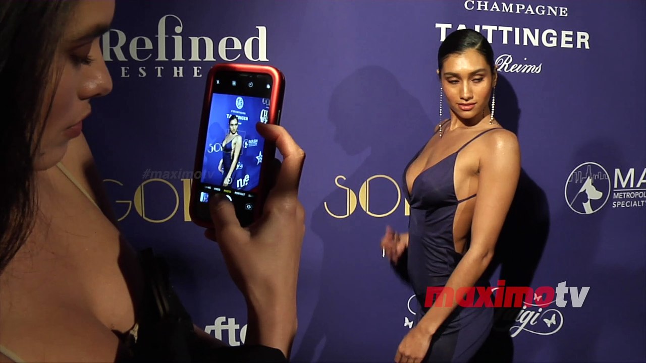 Sarah Elainna 2019 Golden Soiree Pre-Oscar Party Red Carpet