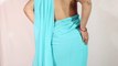Real saree draping without bra and blouse