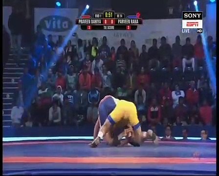 PWL 3 Day 9_Praveen Dahiya VS Praveen Rana Pro Wrestling League at season 3