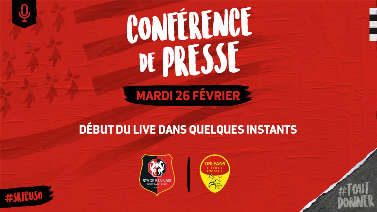 CDF. Stade Rennais F.C. / US Orléans. La conférence de presse de J.Stéphan