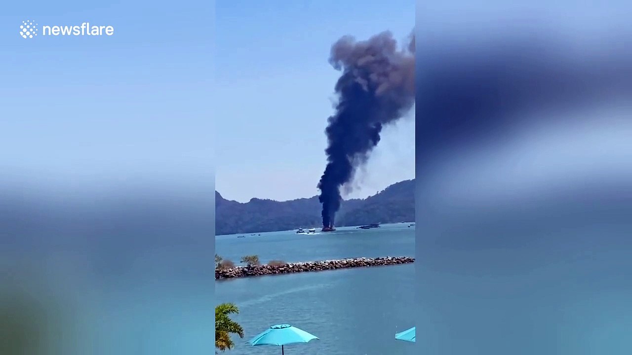 Over 50 passengers rescued from burning ferry in Malaysia