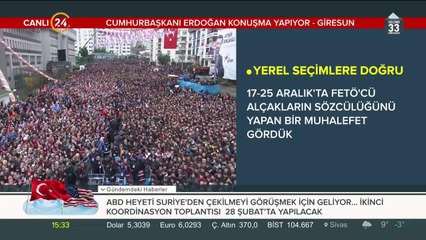 Cumhurbaşkanı Erdoğan Giresun'da